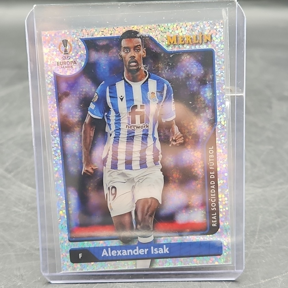 Alexander Isak 2021-22 Topps Merlin Chrome UEFA‎ Speckle Refractor /150 60/150